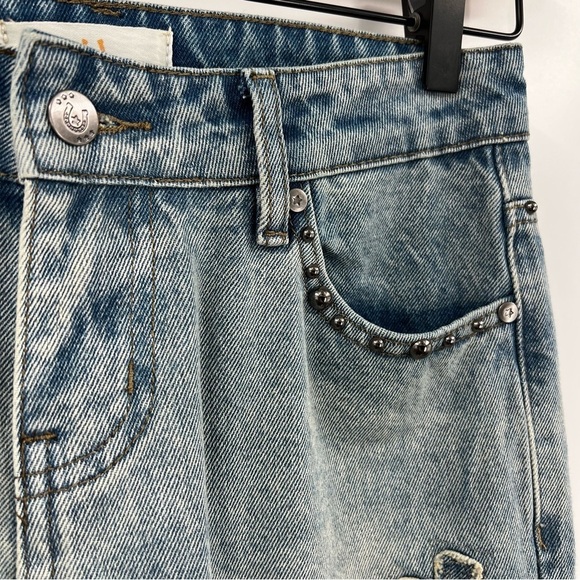 Austin Landing Denim Cross Patches Studded 100% Cotton Jeans - Picture 7 of 13